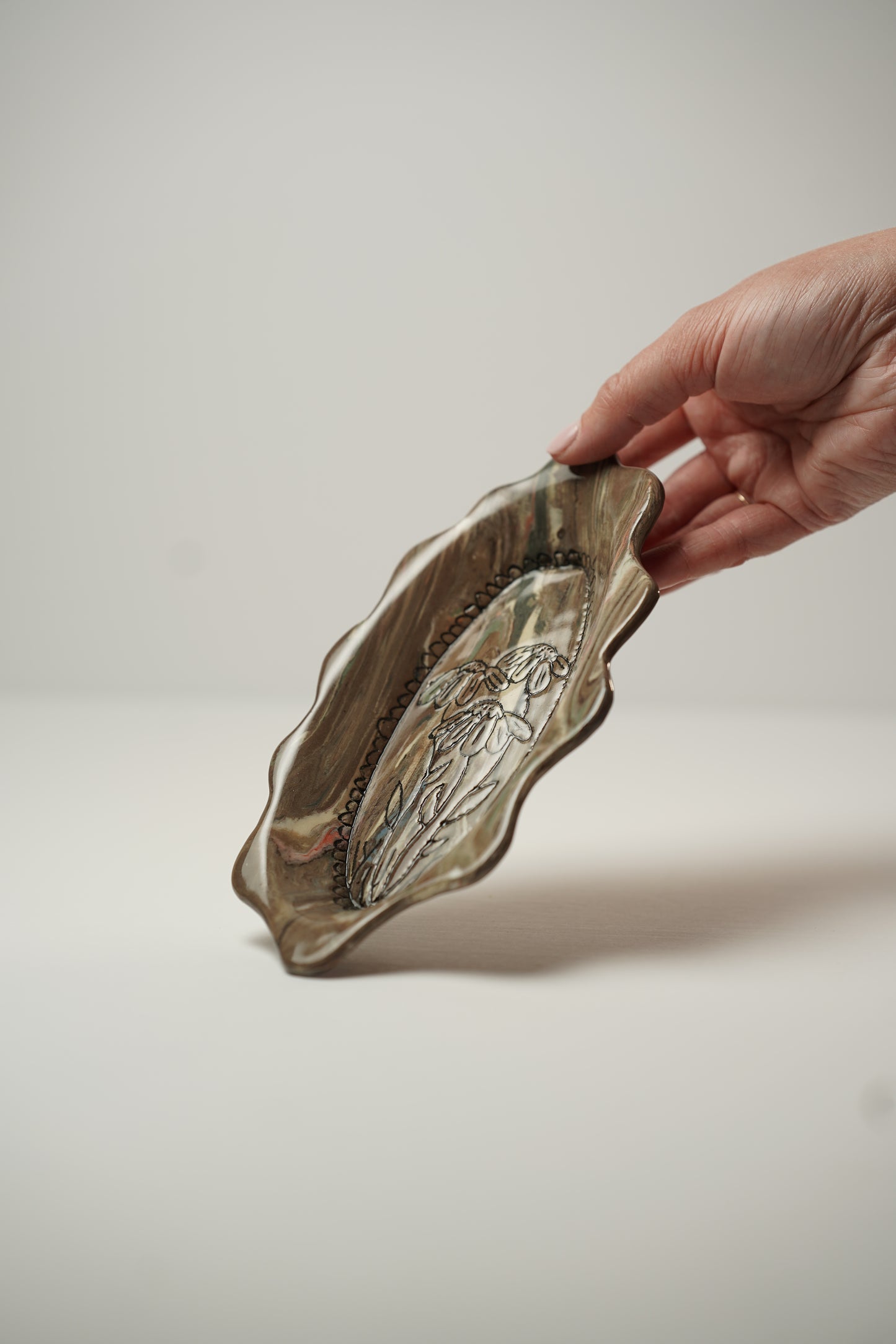 Marbled Trinket Tray
