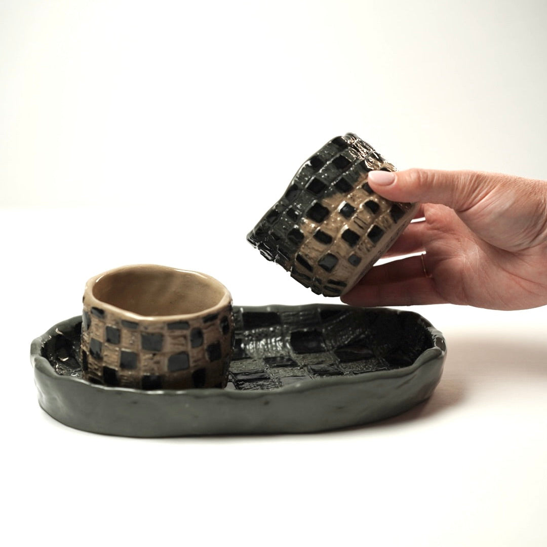 You Are Not Alone Tumblers + Tray