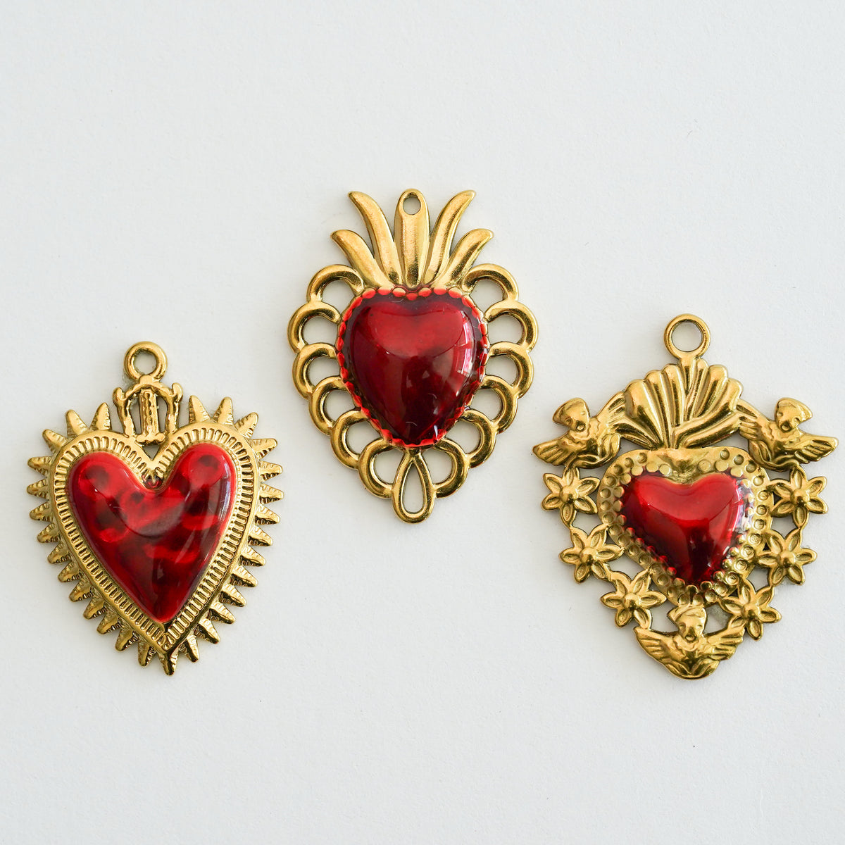 Ruby Heart Charm
