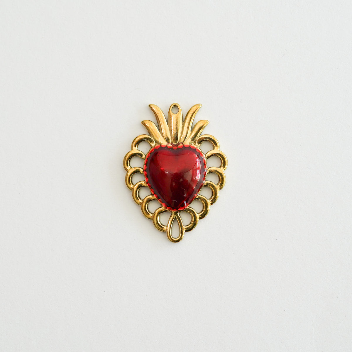 Ruby Heart Charm