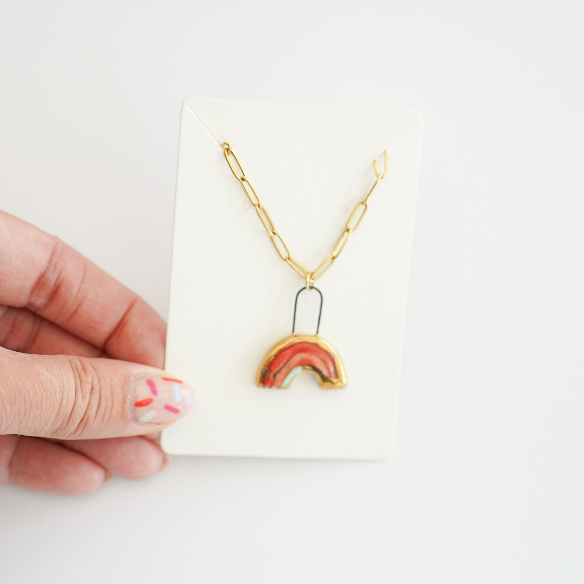 22k Gold Rainbow Necklace